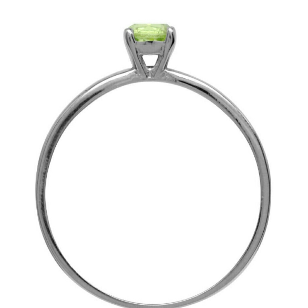 Your Choice WGP .925 Silver Peridot-OR-Garnet Ring - Picture 4 of 8
